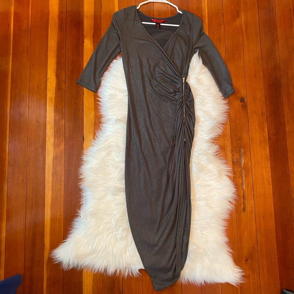 Hot Kiss silver glitter dress size medium